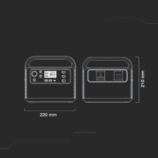 Magazyn Bank Energii V-TAC Generator M3 Powerbank 274Wh 300W (500W Max) LiFePO4 VT-303