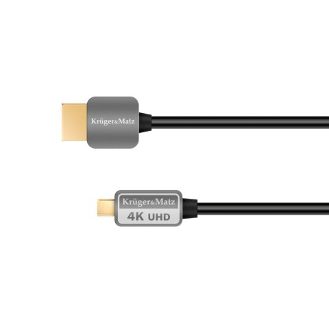 Kabel HDMI - micro HDMI wtyk-wtyk (A-D) 3.0m Kruger&Matz Kabel HDMI - micro HDMI wtyk-wtyk (A-D) 3.0m Kruger&Matz