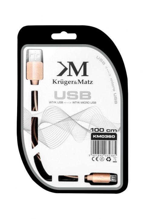 Kabel USB - micro USB 1m Kruger&Matz Kabel USB - micro USB 1m Kruger&Matz