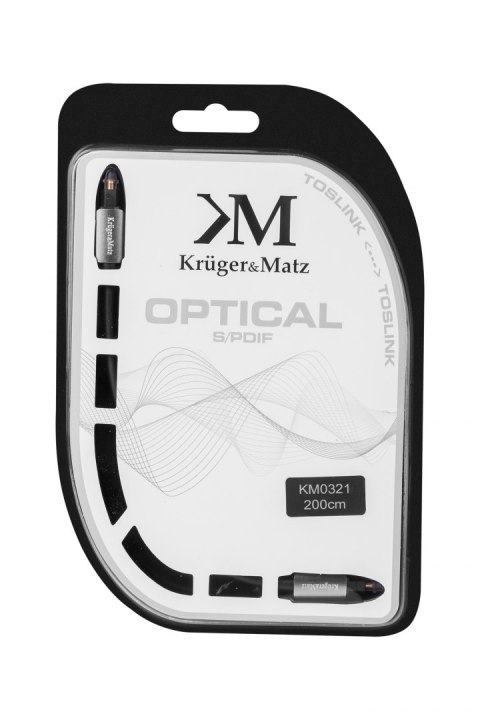 Kabel optyczny toslink-toslink 2.0m Kruger&Matz Kabel optyczny toslink-toslink 2.0m Kruger&Matz