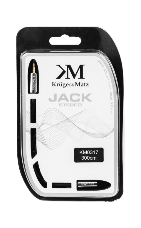 Kabel wtyk - gniazdo jack 3.5 stereo 3.0m Kruger&Matz Kabel wtyk - gniazdo jack 3.5 stereo 3.0m Kruger&Matz