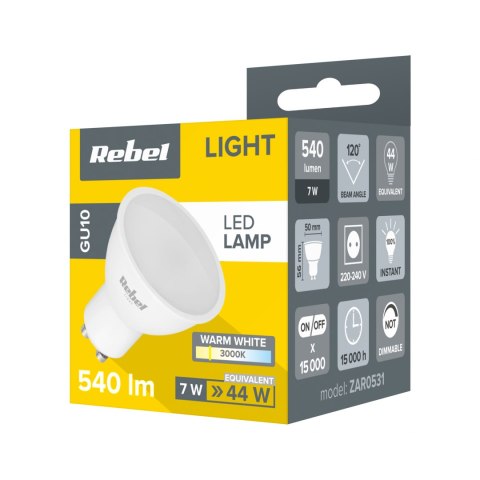 Lampa LED Rebel 7W GU10 , 3000K, 230V Lampa LED Rebel 7W GU10 , 3000K, 230V