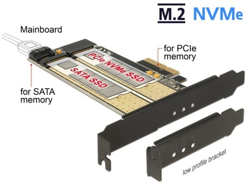 KARTA PCI EXPRESS X4->1X M.2 KEY B WEWNĘTRZNY DELOCK KARTA PCI EXPRESS X4->1X M.2 KEY B WEWNĘTRZNY DELOCK