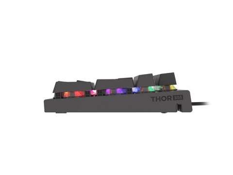 KLAWIATURA DLA GRACZY GENESIS THOR 303 BLACK CZ/SK PODŚWIETLENIE RGB MECHANICZNA RED SWITCH HOT SWAP KLAWIATURA DLA GRACZY GENESIS THOR 303 BLACK CZ/SK PODŚWIETLENIE RGB MECHANICZNA RED SWITCH HOT SWAP