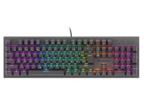 KLAWIATURA DLA GRACZY GENESIS THOR 303 BLACK CZ/SK PODŚWIETLENIE RGB MECHANICZNA RED SWITCH HOT SWAP KLAWIATURA DLA GRACZY GENESIS THOR 303 BLACK CZ/SK PODŚWIETLENIE RGB MECHANICZNA RED SWITCH HOT SWAP