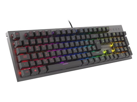 KLAWIATURA DLA GRACZY GENESIS THOR 303 BLACK HU PODŚWIETLENIE RGB MECHANICZNA RED SWITCH HOT SWAP KLAWIATURA DLA GRACZY GENESIS THOR 303 BLACK HU PODŚWIETLENIE RGB MECHANICZNA RED SWITCH HOT SWAP