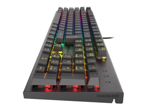 KLAWIATURA DLA GRACZY GENESIS THOR 303 BLACK HU PODŚWIETLENIE RGB MECHANICZNA RED SWITCH HOT SWAP KLAWIATURA DLA GRACZY GENESIS THOR 303 BLACK HU PODŚWIETLENIE RGB MECHANICZNA RED SWITCH HOT SWAP