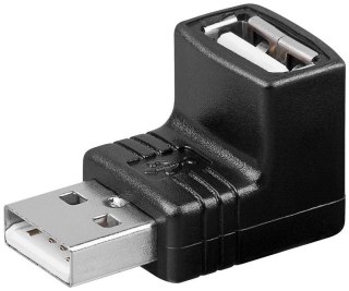 Adapter kątowy USB 2.0 gniazdo-wtyk Goobay czarny