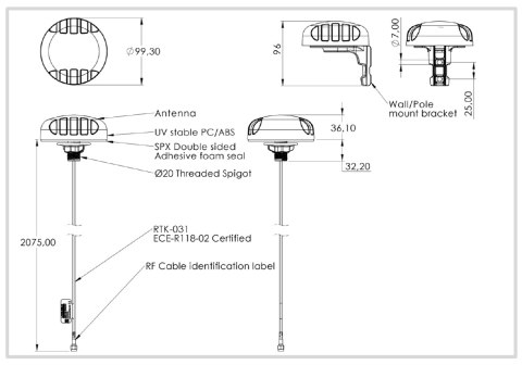 Aktywna antena GPS Poynting GPS-0001-V2-01 GLONASS