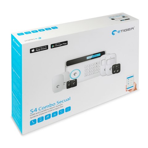 Alarm eTiger S4 Combo Secual GSM + PSTN Zestaw x2 ETiger