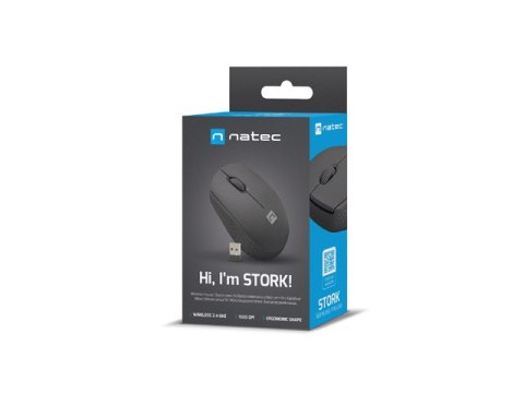MYSZ NATEC STORK BEZPRZEWODOWA 1600DPI CZARNA OPTYCZNA USB MYSZ NATEC STORK BEZPRZEWODOWA 1600DPI CZARNA OPTYCZNA USB