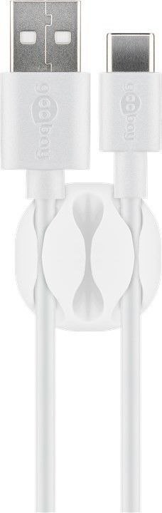 Organizer kabli klej 3M biały na 3 kable Goobay Organizer kabli klej 3M biały na 3 kable Goobay