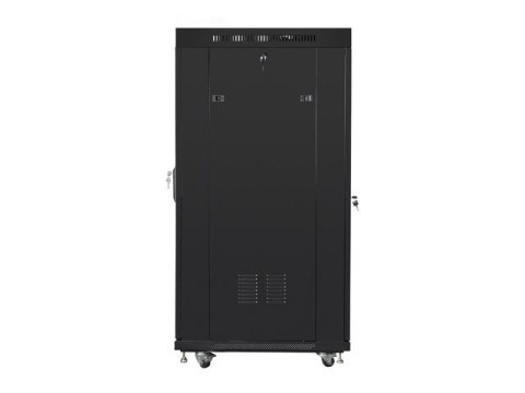 SZAFA INSTALACYJNA RACK STOJĄCA 19" 27U 600X800 CZARNA DRZWI PERFOROWANE LCD LANBERG (FLAT PACK)