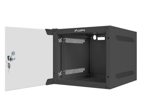 SZAFA INSTALACYJNA RACK WISZĄCA 10" 4U 280X310 CZARNA DRZWI SZKLANE LANBERG (FLAT PACK) SZAFA INSTALACYJNA RACK WISZĄCA 10" 4U 280X310 CZARNA DRZWI SZKLANE LANBERG (FLAT PACK)