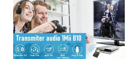 B10 Nadajnik Audio Bluetooth 5.0 USB 1Mii aptX 20m B10 Nadajnik Audio Bluetooth 5.0 USB 1Mii aptX 20m