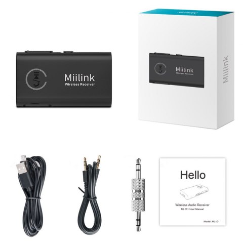 ML100 Odbiornik Audio Bluetooth jack 3.5 mikrofon ML100 Odbiornik Audio Bluetooth jack 3.5 mikrofon