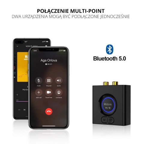 ML200 odbiornik audio Bluetooth 5.0 Jack 2x RCA ML200 odbiornik audio Bluetooth 5.0 Jack 2x RCA