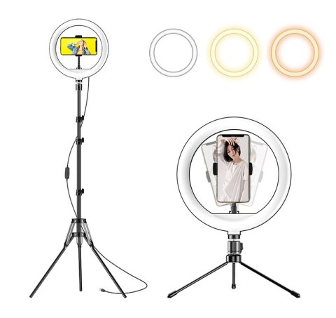 Okrągła lampa 10" z stelażem trójnożnym 2.1 m