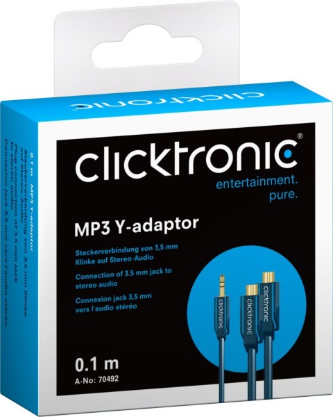 CLICKTRONIC Adapter wtyk jack 3.5mm - 2xRCA CLICKTRONIC