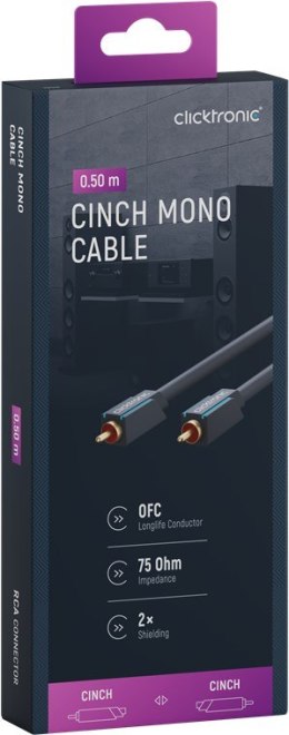 CLICKTRONIC Kabel Audio 1xRCA - 1xRCA Coaxial 0.5m CLICKTRONIC