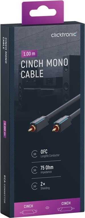CLICKTRONIC Kabel Audio 1xRCA - 1xRCA Coaxial 1m CLICKTRONIC Kabel Audio 1xRCA - 1xRCA Coaxial 1m