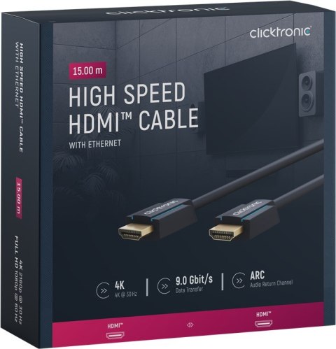 CLICKTRONIC Kabel HDMI 1.4 Full HD 15m CLICKTRONIC