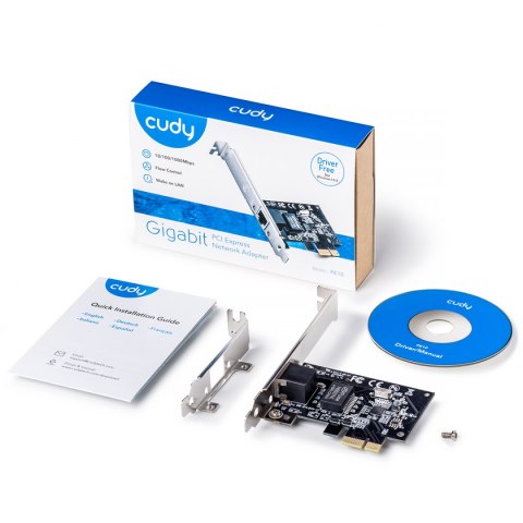 Karta sieciowa PCI-E RJ45 1000M gigabit Cudy PE10 Karta sieciowa PCI-E RJ45 1000M gigabit Cudy PE10