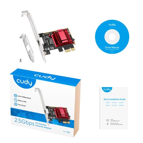 Karta sieciowa PCI-E RJ45 1000M gigabit Cudy PE10 Karta sieciowa PCI-E RJ45 1000M gigabit Cudy PE10