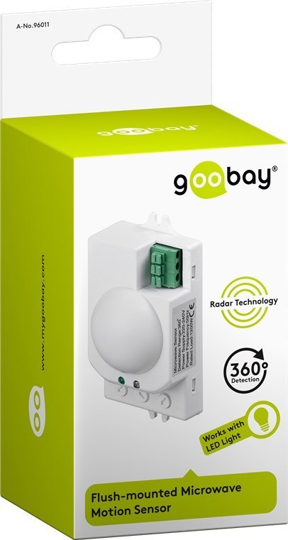 Czujnik ruchu MIKROFALOWY PODTYNK 360st 6m Goobay Czujnik ruchu MIKROFALOWY PODTYNK 360st 6m Goobay