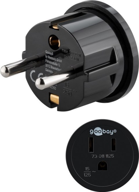 Adapter podróżny gn. Japan USA wtyk Europa Goobay Adapter podróżny gn. Japan USA wtyk Europa Goobay