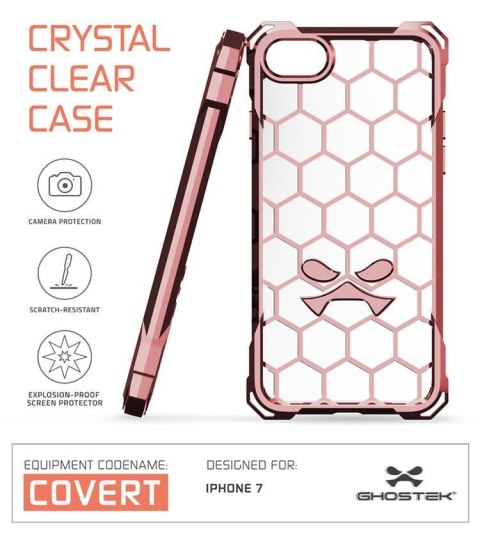 Etui Covert Apple iPhone 7 8 różowy GHOSTEK