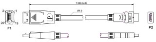 Kabel Display Port - HDMI Goobay Gold - 5m