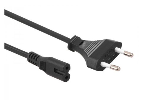 Kabel zasilający ósemka C7 Goobay 2x90 czarny 1m Kabel zasilający ósemka C7 Goobay 2x90 czarny 1m