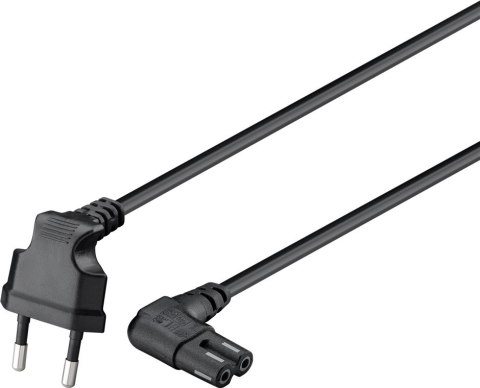 Kabel zasilający ósemka C7 Goobay 2x90 czarny 3m Kabel zasilający ósemka C7 Goobay 2x90 czarny 3m