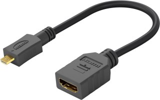 Adapter wt. micro HDMI - gn. HDMI 4K Goobay 15cm