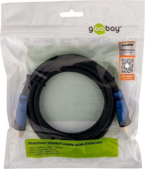 Kabel HDMI 2.0 Goobay Premium 4K 60Hz 1.5m