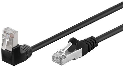 Kabel LAN Patchcord CAT 5E F/UTP 1x90 CZARNY 5m Kabel LAN Patchcord CAT 5E F/UTP 1x90 CZARNY 5m