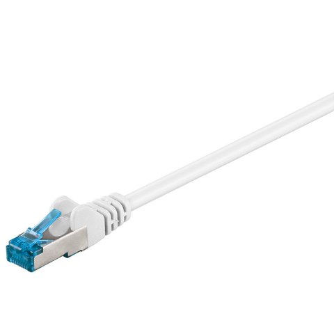 Kabel LAN Patchcord CAT 6A S/FTP biały 0.5m Kabel LAN Patchcord CAT 6A S/FTP biały 0.5m