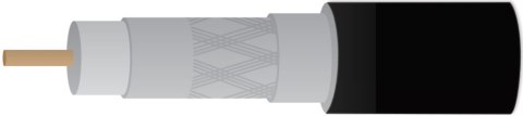 Kabel koncentryczny RG11 1.63mm SP11CCS PE 1m Kabel koncentryczny RG11 1.63mm SP11CCS PE 1m