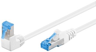 Kabel LAN Patchcord CAT 6A S/FTP 1x90 biały 0.5m Goobay