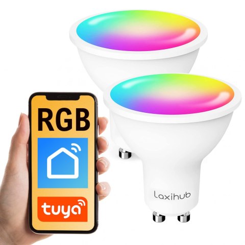 Inteligentna żarówka RGB WiFi GU10 Tuya Laxihub x2 LAXIHUB