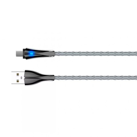 Kabel USB-A/micro-USB LDNIO z LED 1m szary LS461M LDNIO