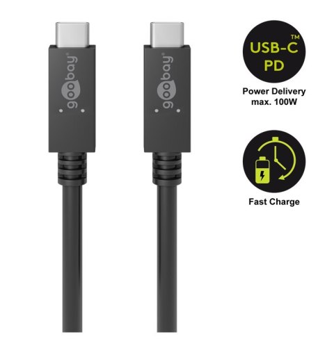 Kabel USB-C 3.2 Gen2x2 100W 20Gb/s PD Goobay 1m Kabel USB-C 3.2 Gen2x2 100W 20Gb/s PD Goobay 1m
