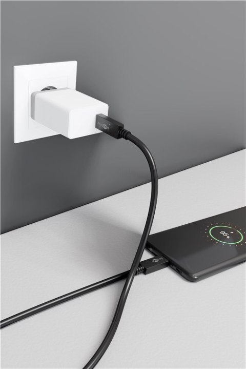 Kabel USB-C 3.2 Gen2x2 100W 20Gb/s PD Goobay 1m Kabel USB-C 3.2 Gen2x2 100W 20Gb/s PD Goobay 1m