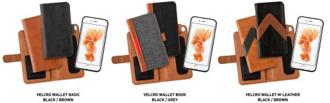 Portfel na telefon MOC Velcro Book Wallet Black Portfel na telefon MOC Velcro Book Wallet Black