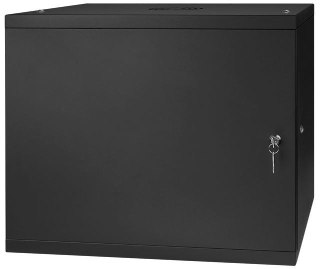 Szafa RACK 19'' 9U 600x450mm CZARNA Drzwi stalowe SPACETRONIK