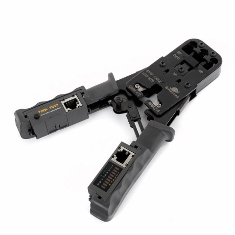 Zaciskarka RJ45/RJ12/RJ11 z testerem LAN NT-CT04 SPACETRONIK