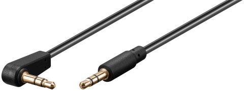 Kabel audio Jack 3.5mm AUX Goobay KĄTOWY 1m