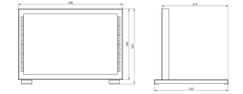 Stojak Rack 19'' Spacetronik 6U 350mm CZARNY SPACETRONIK