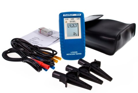 Trójfazowy wskaźnik kierunku obrotu Peaktech 2530 Trójfazowy wskaźnik kierunku obrotu Peaktech 2530